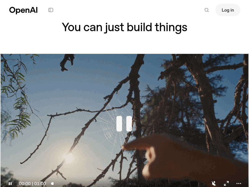 Scrolling animation of openai.com captured by Scrnpix